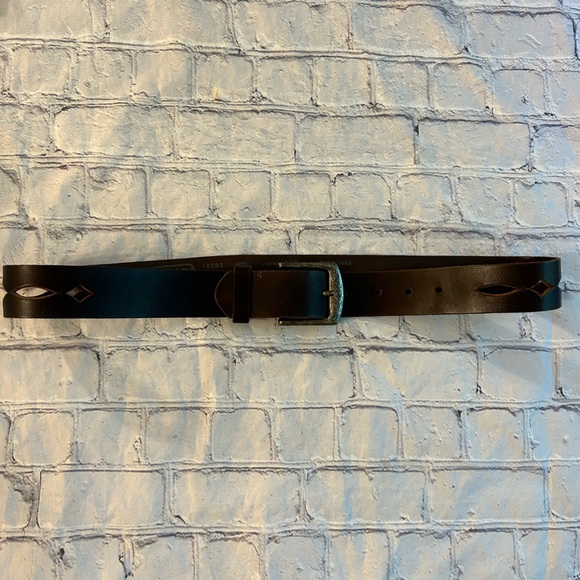 HIPWEAR CANADA BROWN LEATHER CUTOUTS BELT (16501) GENUINE LEATHER WOMENS BELT L - Picture 14 of 14